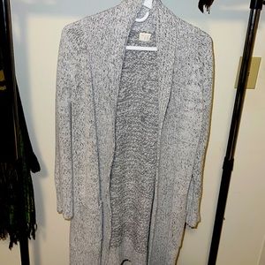 Long Soft Gray Cardigan